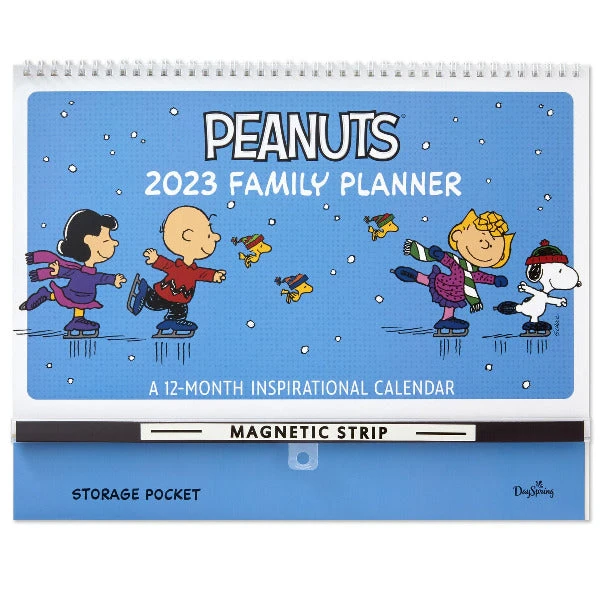 Hallmark Peanuts® Inspirational Scripture 2023 Family Planner Wall Calendar With Stickers, 12-Month 1 Hallmark Peanuts® Inspirational Scripture 2023 Family Planner Wall Calendar With Stickers, 12-Month