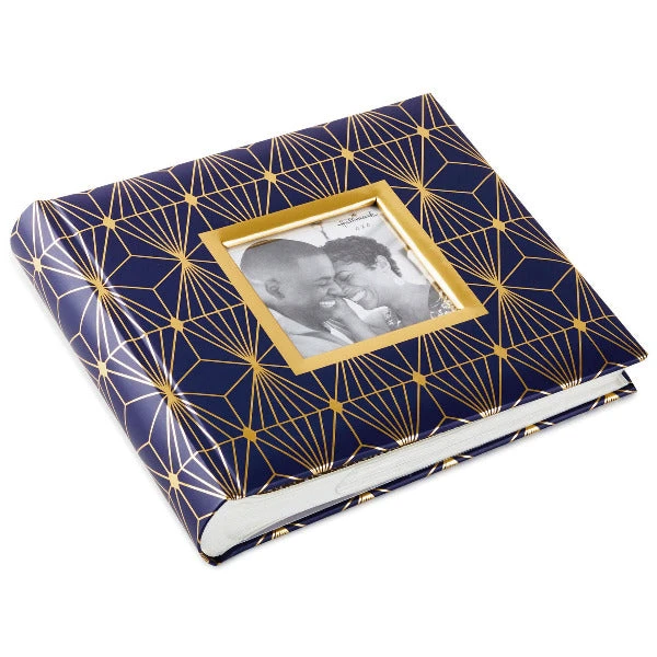 Hallmark Navy And Gold Geometric Design Photo Album 1 Hallmark Navy And Gold Geometric Design Photo Album