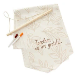 Hallmark Grateful Signature Table Runner With Permanent Markers, 14x72