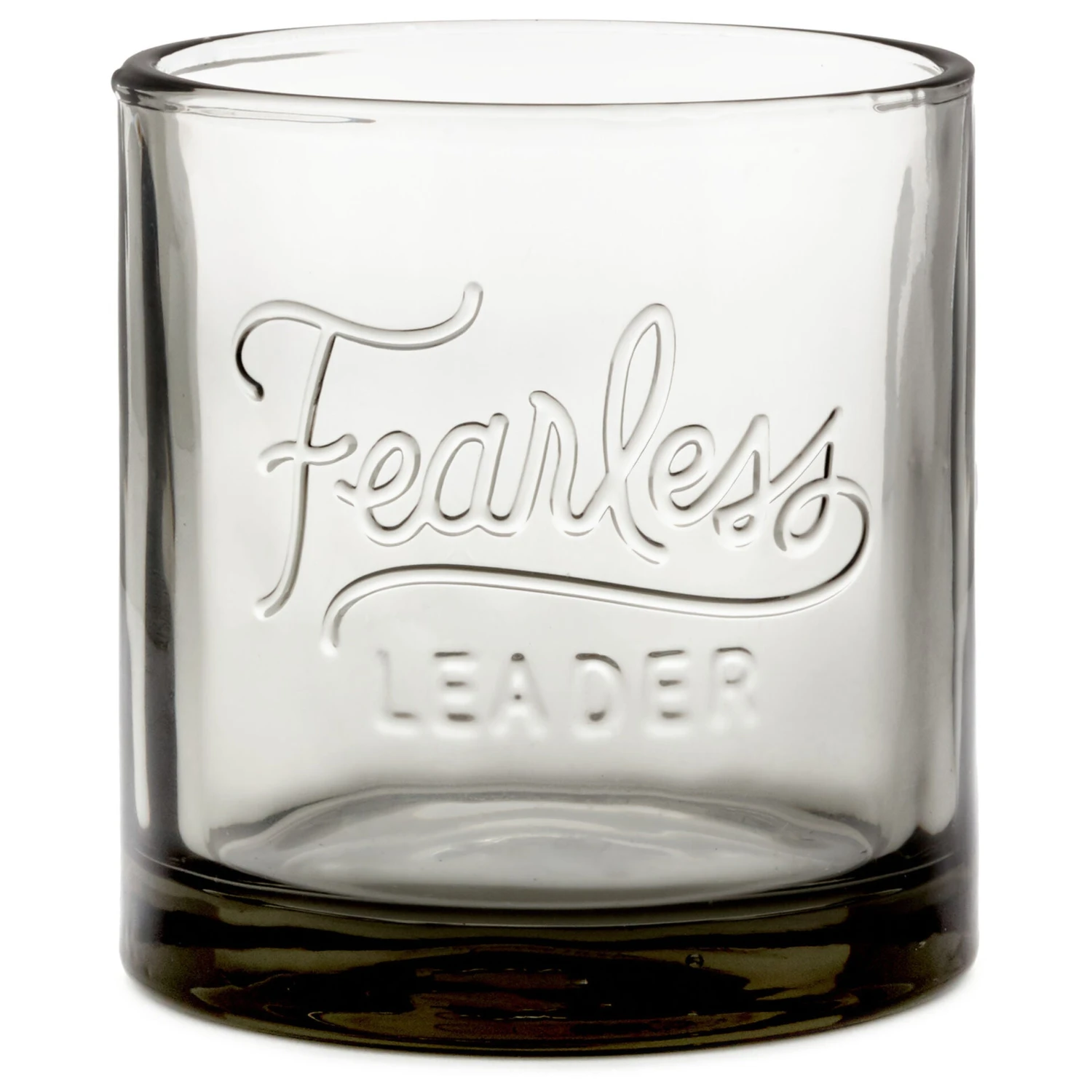 Hallmark Fearless Leader Smokey Gray Lowball Glass, 10 Oz. 1 Hallmark Fearless Leader Smokey Gray Lowball Glass, 10 Oz.