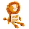 Hallmark MopTops Lion Stuffed Animal With You Are Brave Board Book