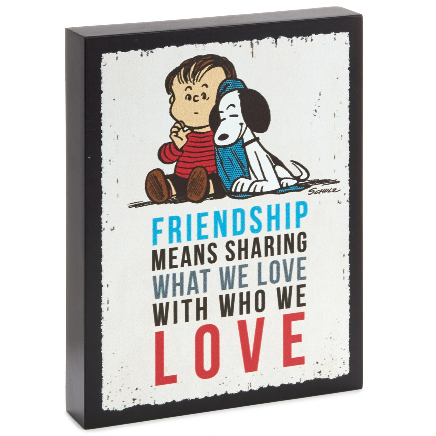 Peanuts® Linus And Snoopy Friendship Wood Quote Sign, 5x6.5 1 Peanuts® Linus And Snoopy Friendship Wood Quote Sign, 5x6.5