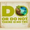 Hallmark Star Wars YODA " THERE IS NO TRY " FRAME WITH LED LIGHTS