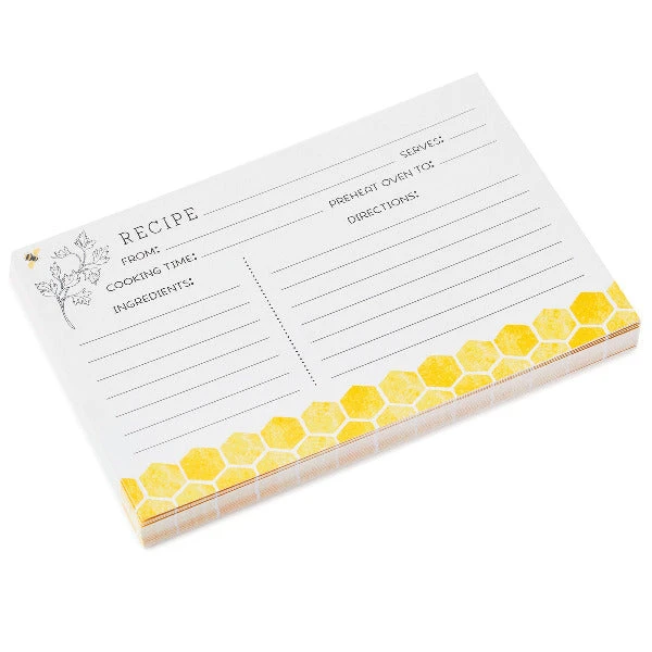 Hallmark Yellow Honeycomb Recipe Refill Cards 1 Hallmark Yellow Honeycomb Recipe Refill Cards