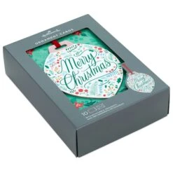 Hallmark Christmas Spirit Boxed Christmas Cards With Detachable Ornaments, Pack Of 10