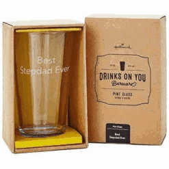 Hallmark Best Step Dad Ever Pint Glass