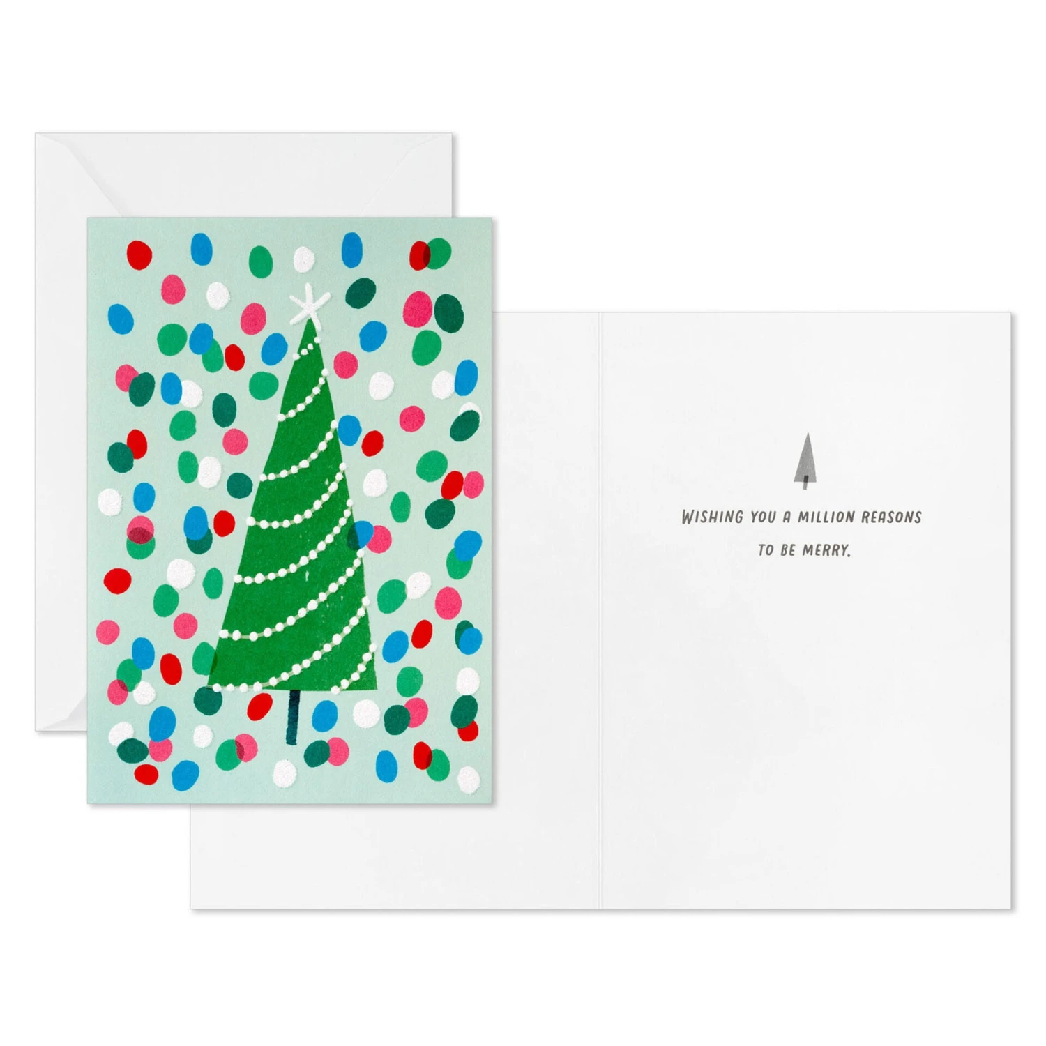Hallmark Christmas Tree And Painted Dots Boxed Christmas Cards, Pack Of 16 2 Hallmark Christmas Tree And Painted Dots Boxed Christmas Cards, Pack Of 16 - Image 2