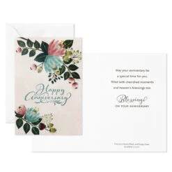 Hallmark DaySpring Floral Assorted Religious Anniversary Cards, Box Of 12 -Hallmark Shop DaySpring Floral Religious Anniversary Cards Assortment 1DSI4205 03