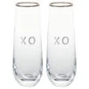 Hallmark XO Stemless Champagne Flutes, Set Of 2