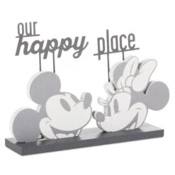 Hallmark Disney Mickey And Minnie Our Happy Place Quote Sign