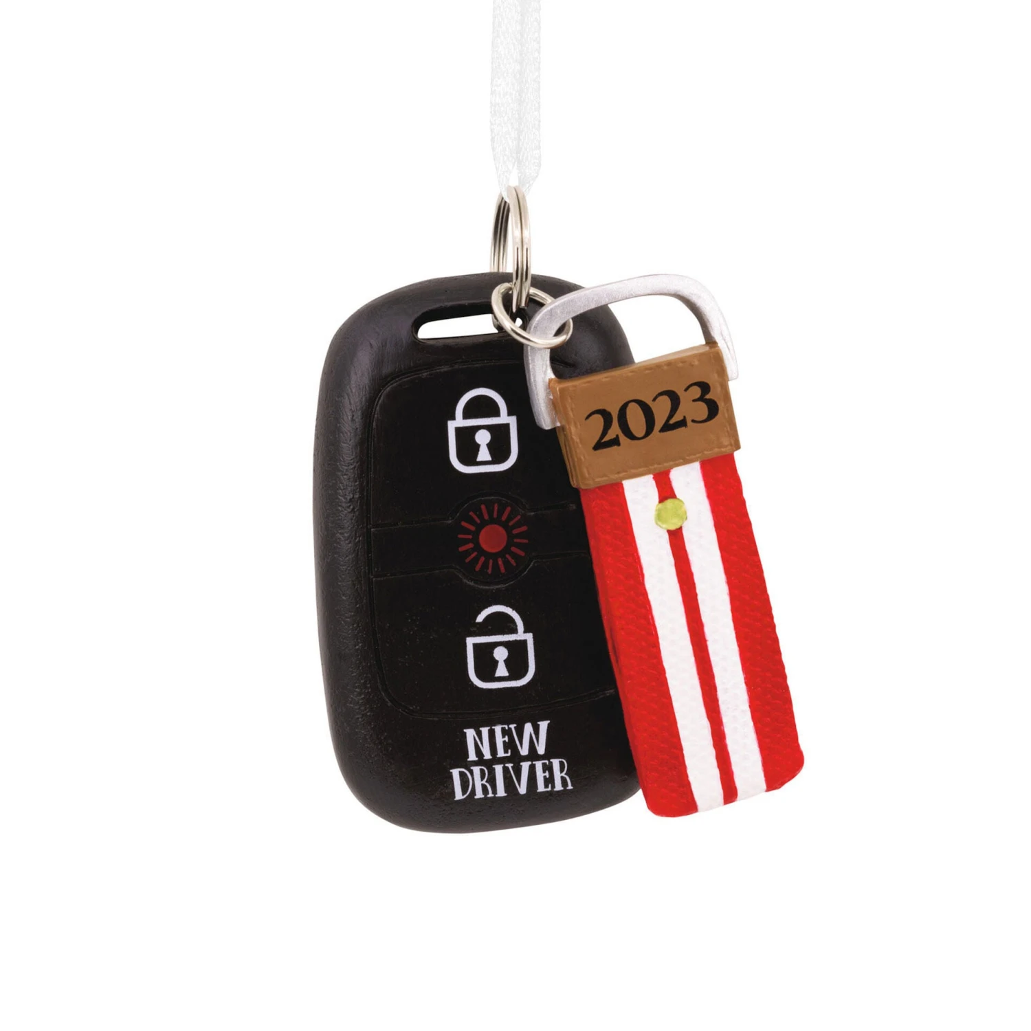 New Driver Striped Keychain 2023 Hallmark Ornament 1 New Driver Striped Keychain 2023 Hallmark Ornament