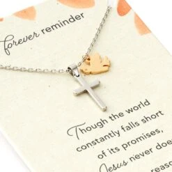 Hallmark Forever Reminder Cross And Dove Necklace -Hallmark Shop REL1090 02