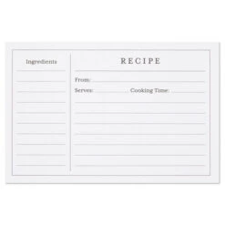 Hallmark Standard Recipe Cards, Pack Of 36